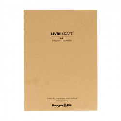 Livre papier Kraft 100 g/m² 120 feuilles A4 21 x 29,7 cm