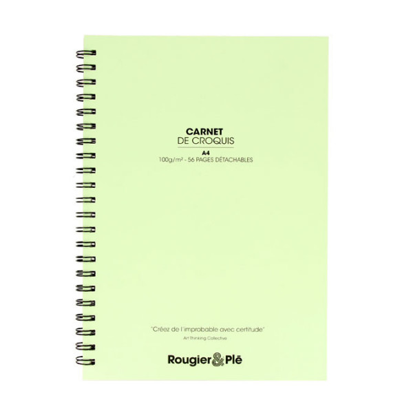 Bloc de croquis Vert 100 g/m² 56 feuilles A5 14,8 x 21 cm