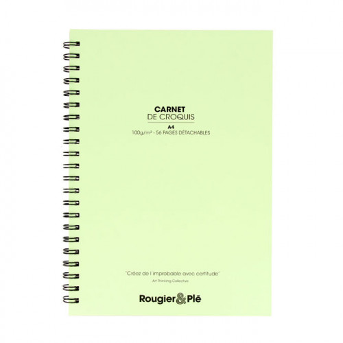 Bloc de croquis Vert 100 g/m² 56 feuilles A5 14,8 x 21 cm