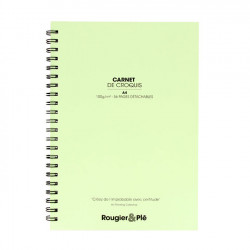 Bloc de croquis Vert 100 g/m² 56 feuilles A5 14,8 x 21 cm