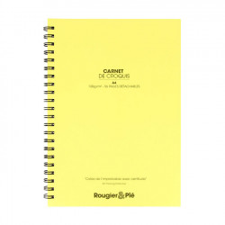 Bloc de croquis Jaune 100 g/m² 56 feuilles A5 14,8 x 21 cm