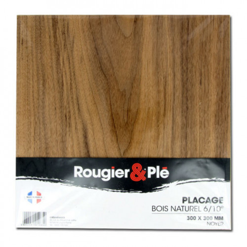 Placage bois naturel Noyer ep. 0,6 mm 30 x 30 - Scrapmalin