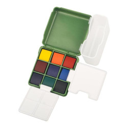 Aquarelle Mini boîte de voyage 9 demi-godets - Rougier&Plé