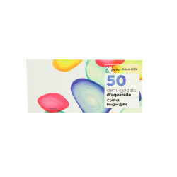 Aquarelle Coffret métal 50 demi-godets + accessoires - Rougier&Plé