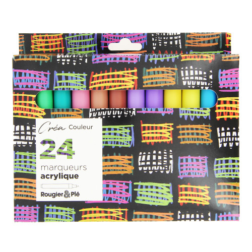 Marqueurs acryliques Créa boîte 24 pcs - Rougier&Plé