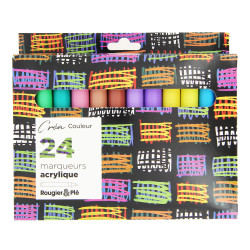 Marqueurs acryliques Créa boîte 24 pcs - Rougier&Plé