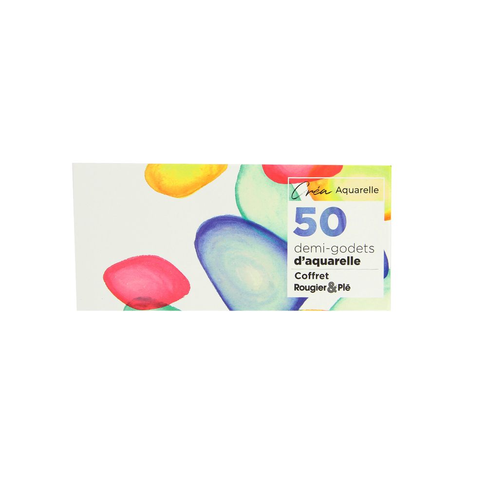 Set De 6 Aquarelles Pailletées Métallisées – Demi-godets Artisanaux – Boîte Métal – Couleurs Brillantes – Création Artistique