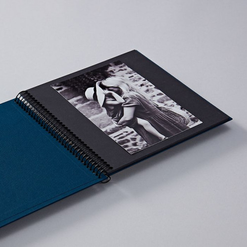Album photos à spirales Piccolino 20 pages noires - Bleu