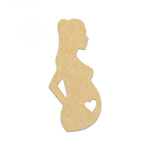 Femme enceinte cœur 3 x 6,5 cm