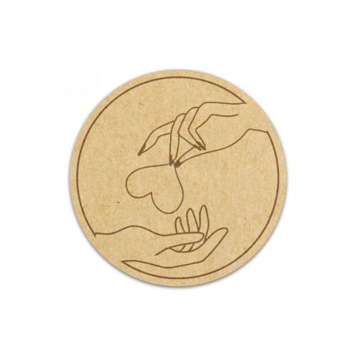 Cachet je te donne mon cœur 4 x 4 cm