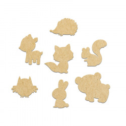 Lot animaux mignons Forêt 7 pcs