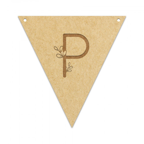 Fanion Lettre P 11,5 x 12 cm