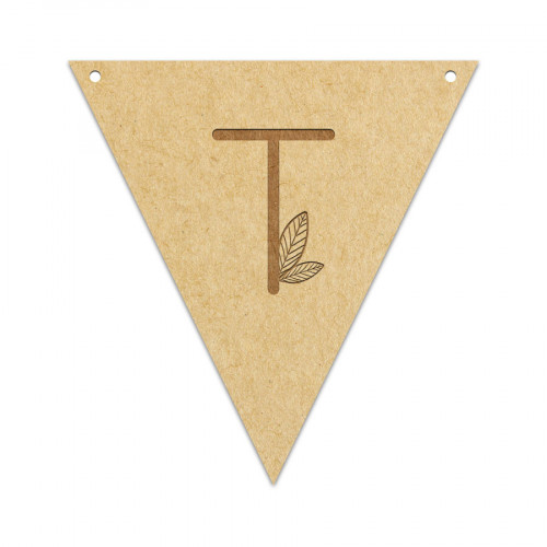 Fanion Lettre T 11,5 x 12 cm