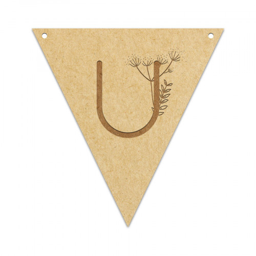 Fanion Lettre U 11,5 x 12 cm