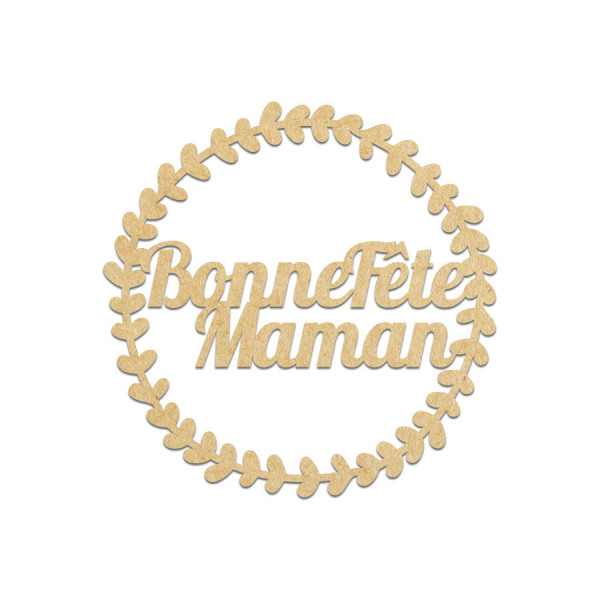 Couronne Bonne fête Maman 5 x 5 cm