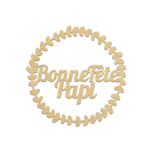 Couronne Bonne fête Papi 5 x 5 cm