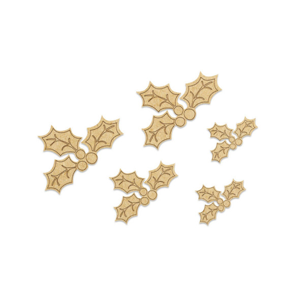 Branches de houx 5 pcs