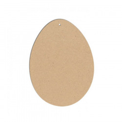 Œuf GM en bois médium 13 x 9,6 cm