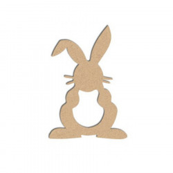 Lapin ajouré GM en bois médium 9,7 x 6,6 cm