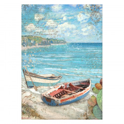 Papier de riz A4 21 x 29.7 cm Blue Dream Bateaux