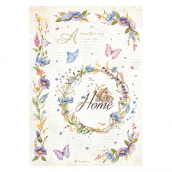 Papier de riz A4 21 x 29.7 cm Create Happiness Welcome Home Guirlande