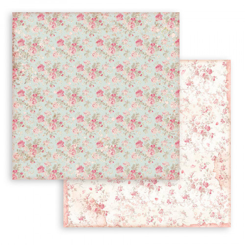 Bloc de Papier Double Face 30.5 x 30.5 cm Maxi Background Rose Parfum