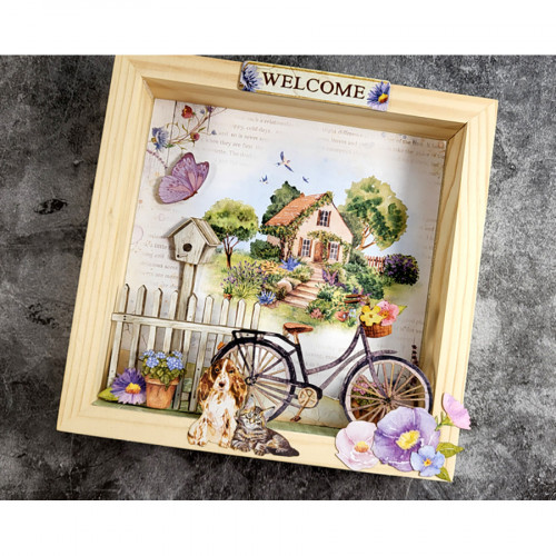 Bloc de Papier Double Face 30.5 x 30.5 cm Create Happiness Welcome Home