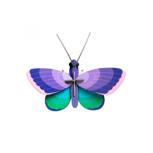 Décoration murale 3D 16 x 7 x 13 cm Papillon Bleu cuivre