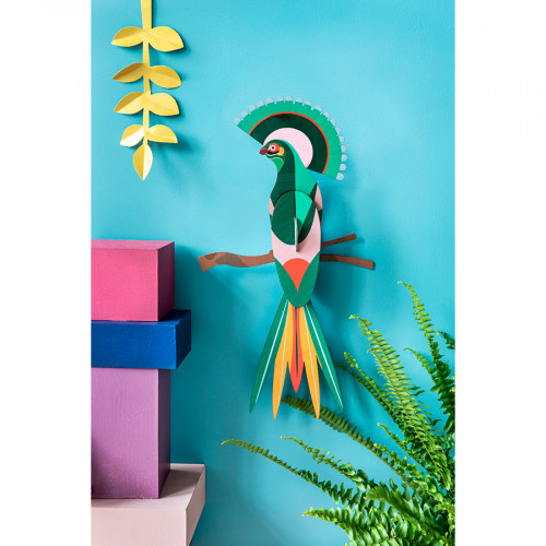 Décoration murale 3D 23 x 7 x 27 cm Oiseau de Paradis Gili