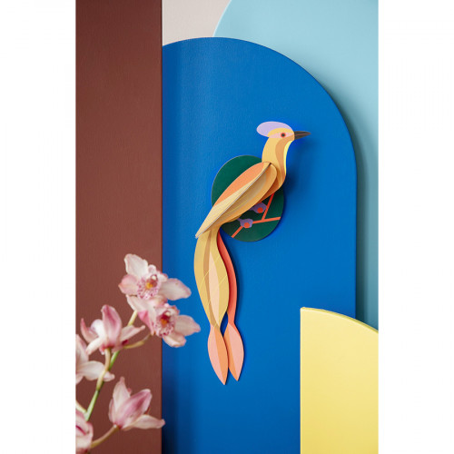 Décoration murale 3D 18 x 6 x 37 cm Oiseau de Paradis Olango