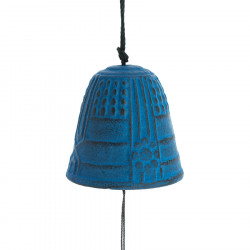 Cloche Feng Shui Furin Iwachu bleue 4,5 cm