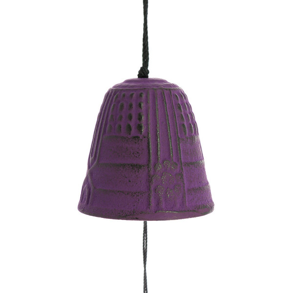 Cloche Feng Shui Furin Iwachu pourpre 4,5 cm