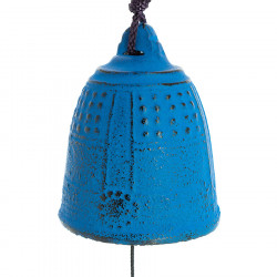 Cloche Feng Shui Furin Iwachu bleue 5,5 cm