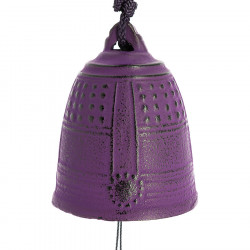 Cloche Feng Shui Furin Iwachu pourpre 5,5 cm