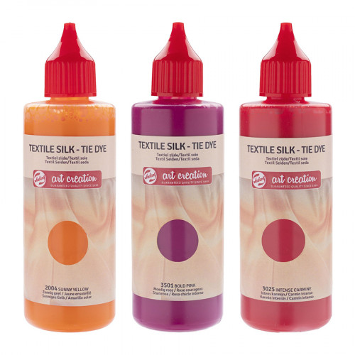 Teinture Soie Tie & Dye 3 x 85 ml Set Rose