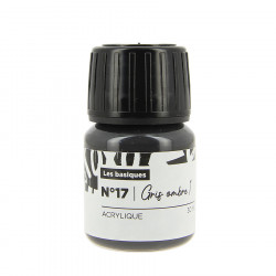 Peinture Custom Cuir 30 ml Couleurs basiques n°17 Gris ombre 1