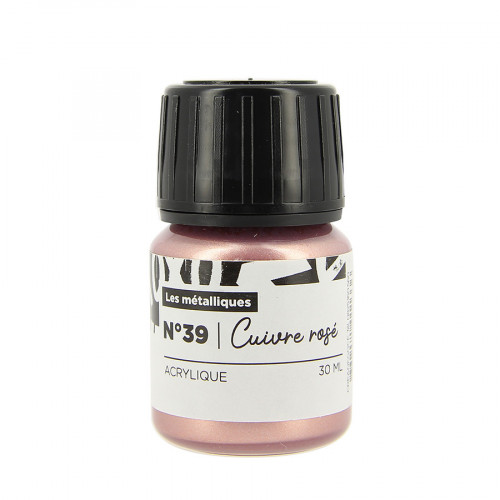 Peinture Custom Cuir 30 ml Couleurs métalliques n°39 Cuivre rosé