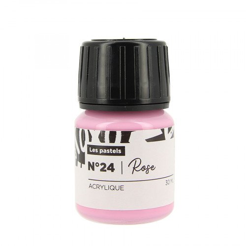 Peinture Custom Cuir 30 ml Couleurs pastel n°24 Rose pastel