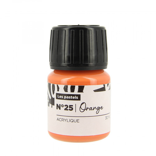 Peinture Custom Cuir 30 ml Couleurs pastel n°25 Orange pastel