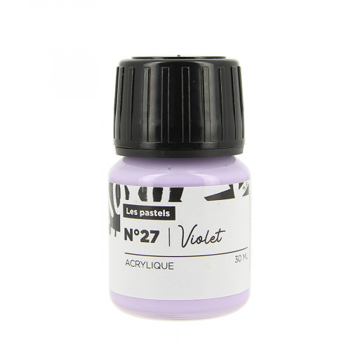 Peinture Custom Cuir 30 ml Couleurs pastel n°27 Violet pastel