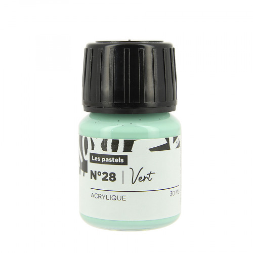 Peinture Custom Cuir 30 ml Couleurs pastel n°28 Vert pastel