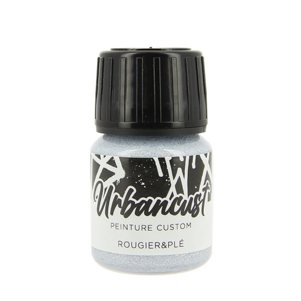 Peinture Custom Cuir 30 ml Couleurs pailletées n°41 Argent pailleté