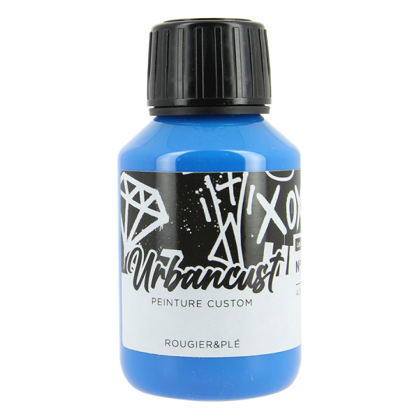 Peinture Custom Cuir 100 ml Couleurs basiques n°12 Cyan (bleu primaire)