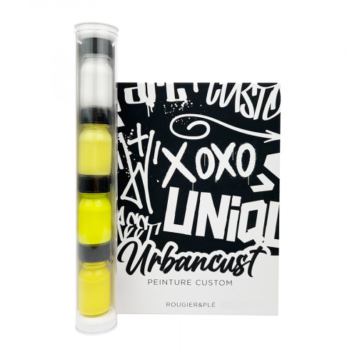 Peinture Custom Cuir Kit 4 Flacons 10 ml Tons Jaunes