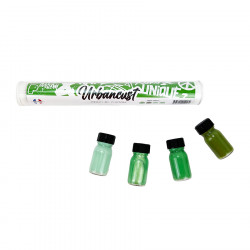 Peinture Custom Cuir Kit 4 Flacons 10 ml Tons Verts