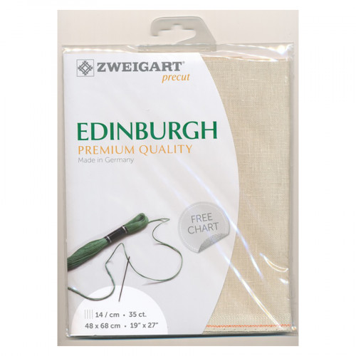 Toile à broder Edinburgh 14 fils/cm 35 ct 48 x68 cm Saumon