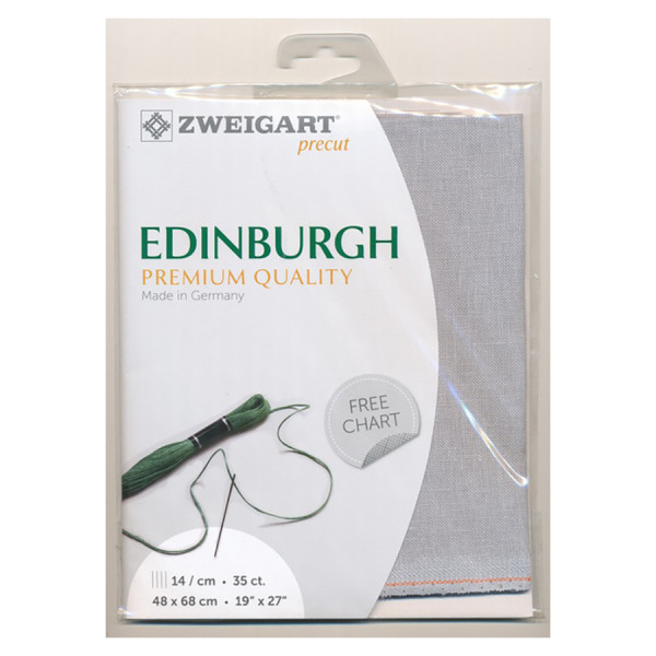 Toile à broder Edinburgh 14 fils/cm 35 ct 48 x68 cm Bleu Gris