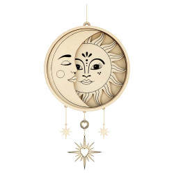 Boule de décoration en relief en bois Celeste - Artemio