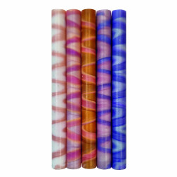 5 batons de cire marbrée Ambre rosé - Aladine
