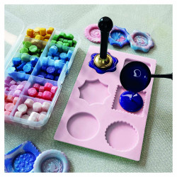 6 Moule en silicone pour cachet de cire - Aladine